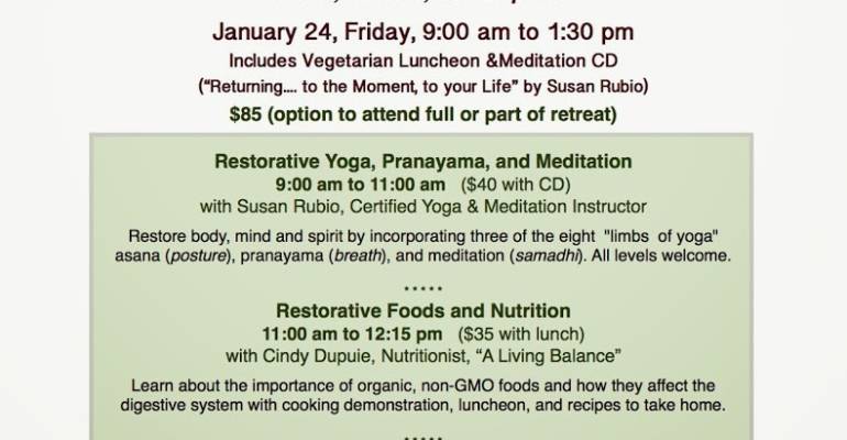 Half Day Restorative Retreat-Friday, January 24th